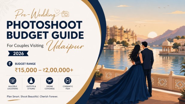 Pre-Wedding Photoshoot Budget Guide for Couples Visiting Udaipur (2026) best places for your pre-wedding shoot in Udaipur